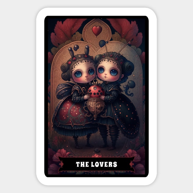 The Lovers Tarot Ladybug Sticker by UnrealArtDude